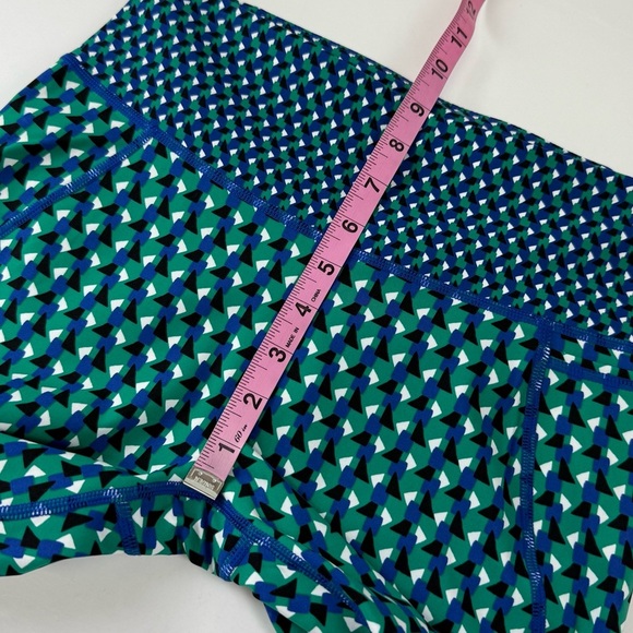 Sweaty Betty Power 7/8 Leggings Womens US 6 Blue Green Ankle Print Block NWT - Picture 11 of 13